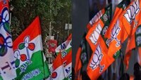 দিলীপ ঘোষের কালী পুজো উদ্বোধনে পতাকা বাঁধা ঘিরে উত্তেজনা, আহত পাঁচ বিজেপি কর্মী
