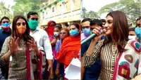 'দুয়ারে সরকার' কর্মসূচি সফল করতে বসিরহাটে সাংসদ, অভিনেত্রী নুসরত