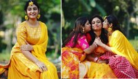 দিদির গায়ে হলুদের অনুষ্ঠানে ফুলের সাজে সাজলেন 'কৃষ্ণকলি' তিয়াসা