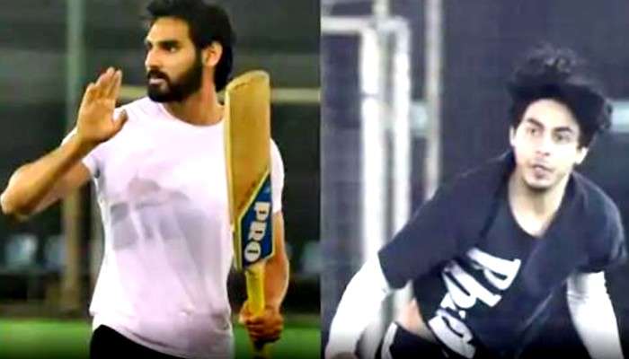 ব্যাটে Suniel Shetty-র ছেলে অহন, বল হাতে মাঠে Shah Rukh পুত্র আরিয়ান