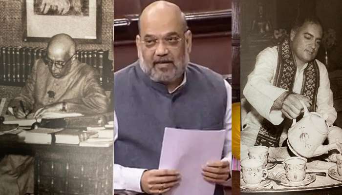 &#039;রবীন্দ্রনাথের চেয়ারে বসিনি,&#039; Nehru-Rajib-র ছবি দিয়ে Adhir-কে নিশানা Shah-র   
