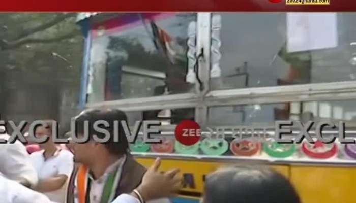 left strike supporters block roads prevents passengers loaded bus
