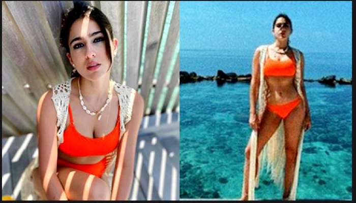 গেরুয়া বিকিনিতে &#039;হট&#039;  Sara Ali Khan