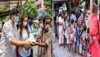 ফুটপাতে থাকা খুদেদের মুখে খাবার তুলে দিলেন Neel-Trina, উদ্যোগে তাঁদের 'এক মুঠো আশা'