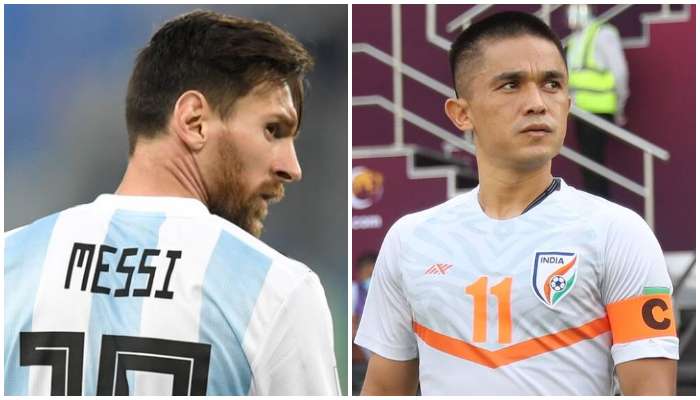 &#039;আমি গোলের সংখ্যা গুনি না&#039;! Lionel Messi কে টপকে বললেন Sunil Chhetri