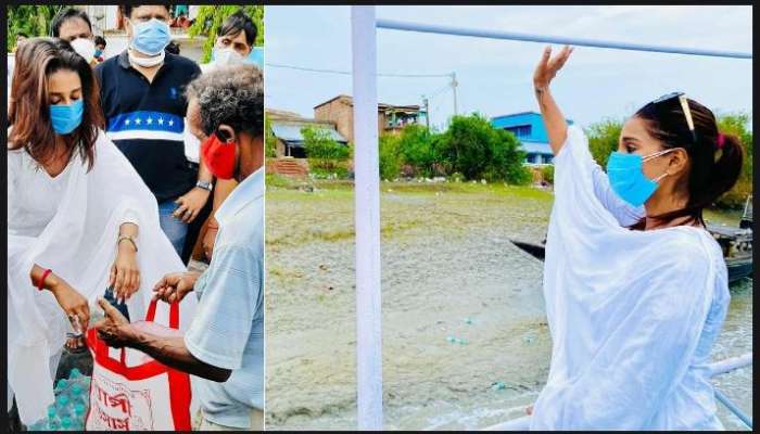 ইয়াসের তাণ্ডবে ক্ষতিগ্রস্ত হিঙ্গলগঞ্জের মানুষের পাশে ত্রাণ নিয়ে হাজির Sayantika  