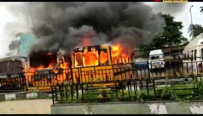 Howrah Dumurjala: 4 buses are burning