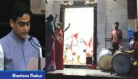 কেন্দ্রীয় মন্ত্রী হলেন শান্তনু, ঠাকুরবাড়িতে ডঙ্কা-বাঁশি বাজিয়ে উল্লাস ভক্তদের 