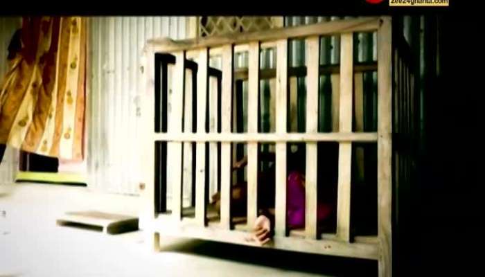 Caged girl in Mathabhanga 