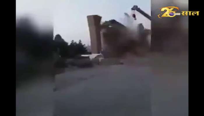 The historic gate of Ghazni Gate was smashed by the Taliban with a crane 