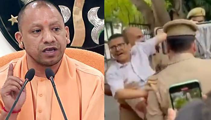 Yogi-কে ভোটে হারানোর চ্যালেঞ্জ করা প্রাক্তন IPS-কে পাঁজাকোলা করে গাড়িতে তুলল পুলিস