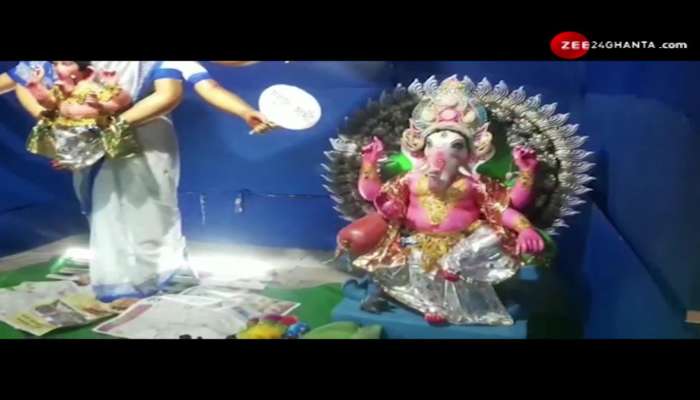 Ganesha in the lap, Durga idol in the style of Chief Minister Mamata, controversy surrounding Ganesh Chaturthi celebrations in Malda