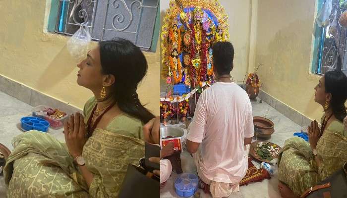 #উৎসব: সপ্তমীতে আপ্তসহায়কের বাড়ির পুজোতে হাজির Rituparna Sengupta