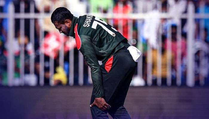 WT20: হ্যামস্ট্রিংয়ে চোট, ছিটকে গেলেন Shakib Al Hasan