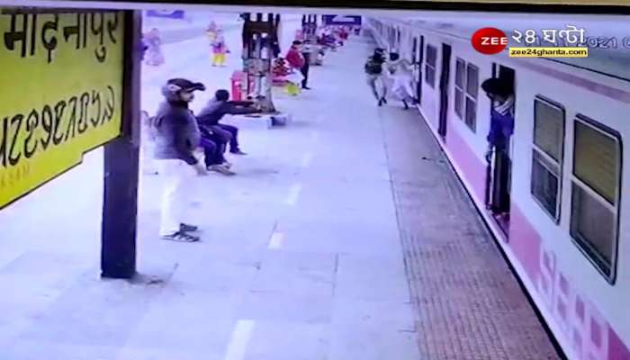 An old man slipped and fell while getting on a train, an RPF constable saved his life - watch that video