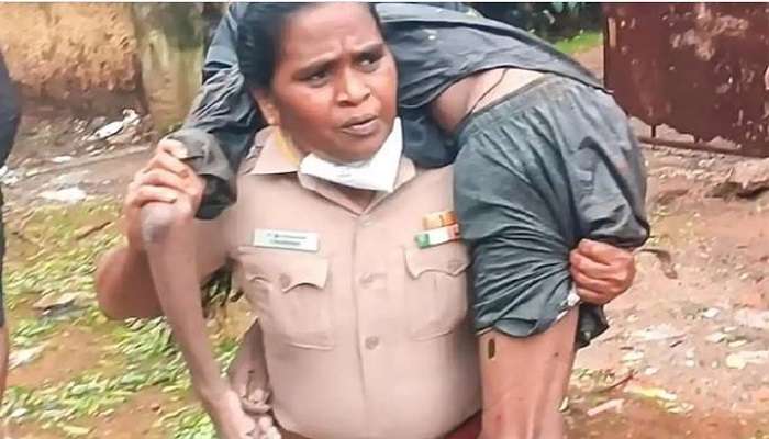 Chennai Rain: অচৈতন্য ব্যক্তিকে কাঁধে তুলে হাসপাতাল ছুটলেন মহিলা অফিসার, Viral Video