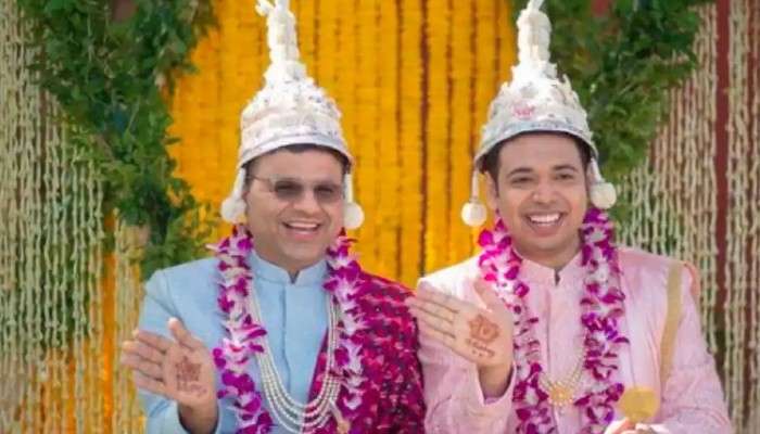 Gay couple: সমকামী নবদম্পতি, পরিবারিক সম্মতিতে টোপর মাথায় বিয়ে বাঙালি যুবকের 