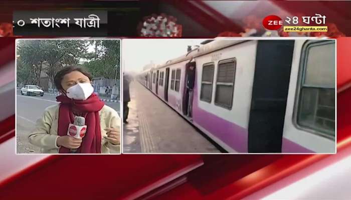 The local train was supposed to carry 50% of the passengers, but the crowded train was seen! | ZEE 24 Ghanta