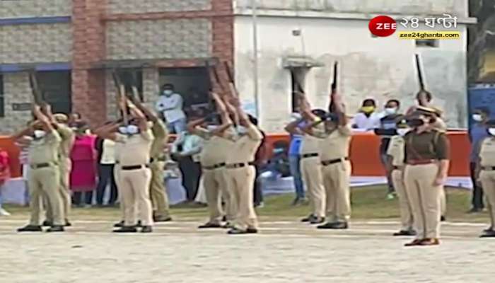 The 73d Republic Day was celebrated at Diamond Harbor Fakir Chand College ground
