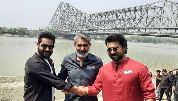 SS Rajamouli, Ram Charan, Junior NTR in Kolkata: &#039;RRR-র সঙ্গে রয়েছে নেতাজির যোগাযোগ&#039;, কলকাতায় এসে জানালেন রাজামৌলি,রাম চরণ,জুনিয়র এনটিআর