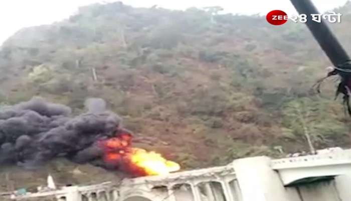 car caught fire in coronation Bridge in Sebok