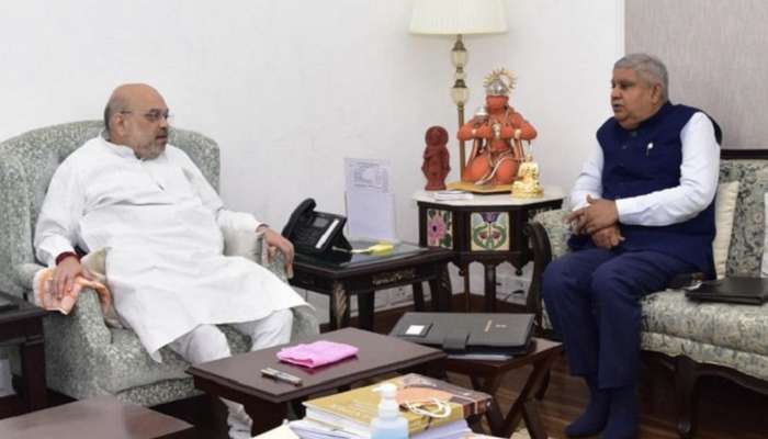 Amit Shah Meets Jagdeep Dhankhar: শাহ-ধনখড় বৈঠক দিল্লিতে, কী নিয়ে আলোচনা?