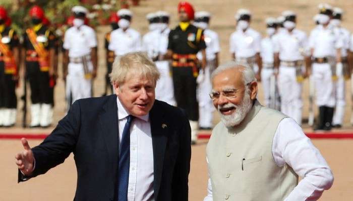 Boris Johnson in India:  প্রতিরক্ষা ও বাণিজ্য নিয়ে বরিসের সঙ্গে জরুরি বৈঠক হল মোদীর 