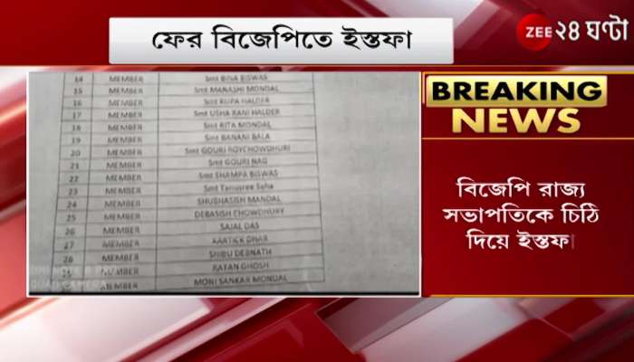 BJP Bengal: 15 members of Barasat district committee resigns