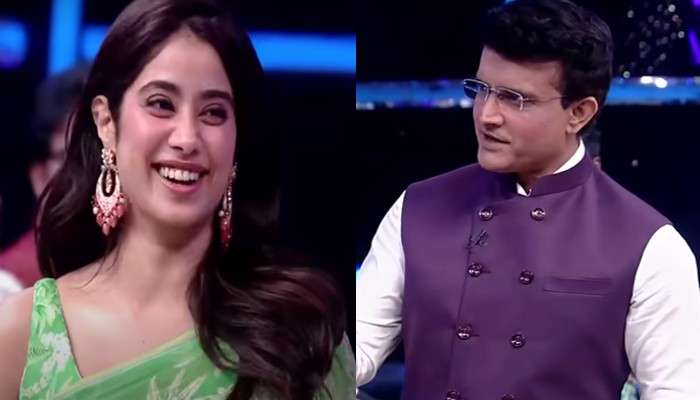 Janhvi Kapoor in Dadagiri: সৌরভের সঙ্গে শ্রীদেবীকন্যা জাহ্নবীর &#039;দাদাগিরি&#039;,বাংলায় দাদাকে বললেন &#039;তাড়াতাড়ি করো&#039;