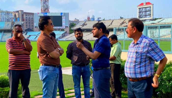Eden Gardens, IPL 2022 Playoffs: প্লে-অফের আগে ইডেনের প্রস্তুতি দেখে গেলেন সৌরভ