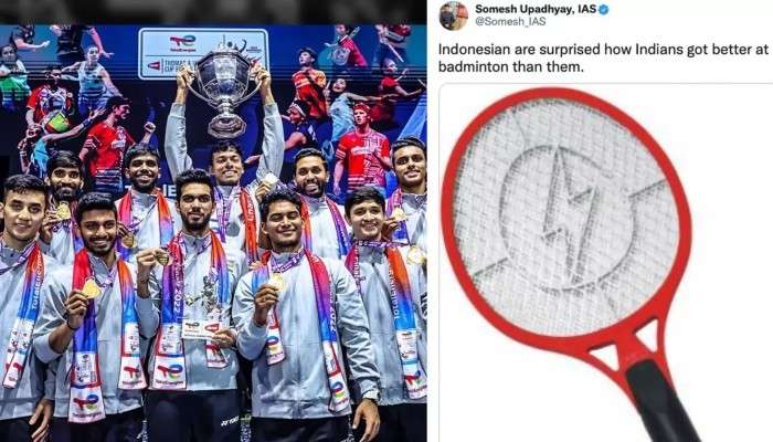 Thomas Cup Controversy: মশা মারার র‌্যাকেটের ছবি দিয়ে অভিনন্দন Thomas Cup জয়ী দলকে! নেটিজেনদের তোপের মুখে IAS অফিসার