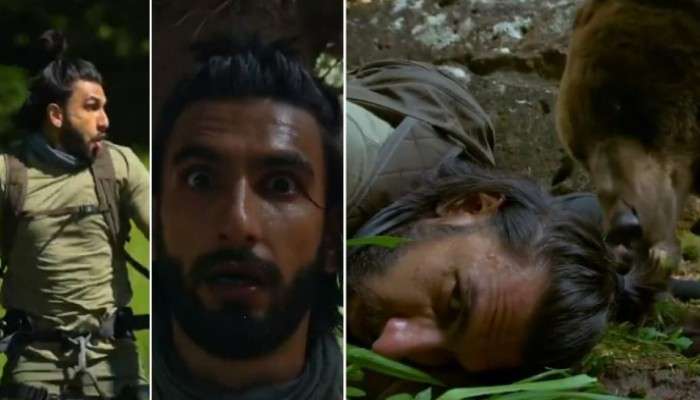 Ranveer VS Wild : ভাল্লুকের তাড়া খেয়ে ঊর্ধ্বশ্বাসে দৌড়, এ কী হাল রণবীরের!