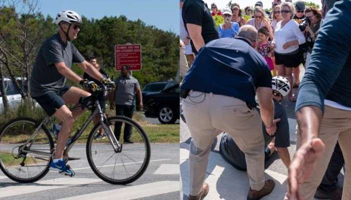 Joe Biden: মার্কিন প্রেসিডেন্টের &#039;পতন&#039;! সাইকেল থেকে আচমকাই পড়ে গেলেন বাইডেন; পড়েই বলেন, &#039;ভালো আছি&#039; 