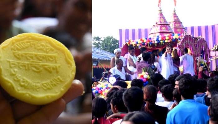 Kolkata Chalantika : মিষ্টির নাম &#039;কলকাতা চলন্তিকা&#039;, দেখা মিলল ইসকনের রথে