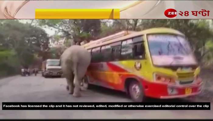 Jhargram elephant attack on public bus