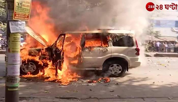 Rajabazar: Sudden fire, car burnt in Rajabazar 