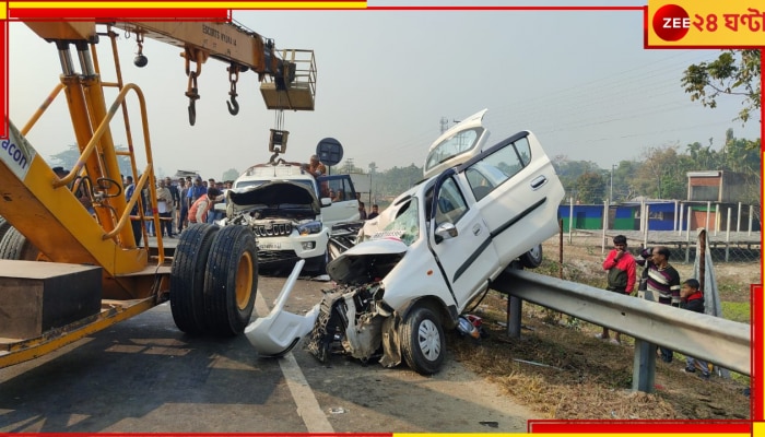 Siliguri Accident: জাতীয় সড়কে ভয়ংকর দুর্ঘটনা, গাড়ির মধ্যেই দুমড়ে মুচড়ে গেলেন ২ যাত্রী  