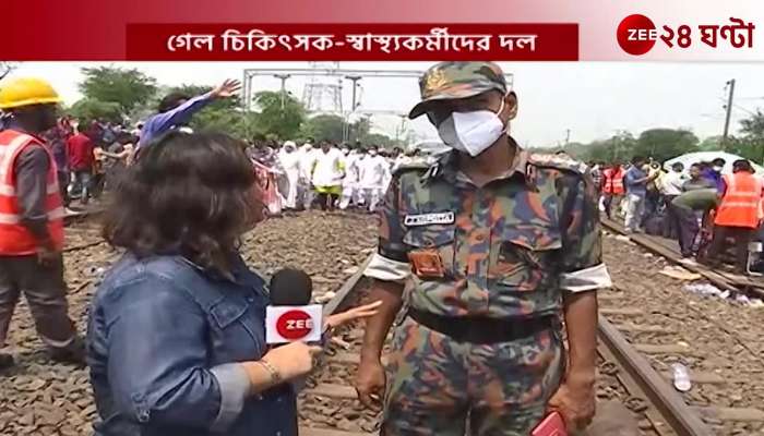 Rescue NDRF officer confronted at railway accident site Zee 24 Ghanta