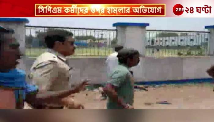 Trinamool attack on CPM workers in Asansols Barabni Police on the spot 