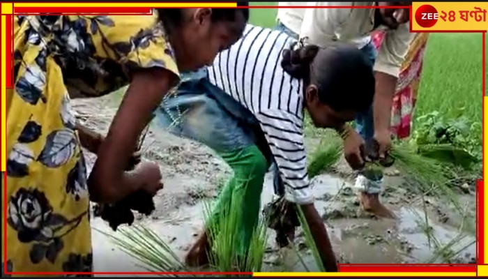 Mal Bazar: রাস্তার শোচনীয় দশা, প্ল্যাকার্ড হাতে প্রতিবাদে সামিল খুদেরাও