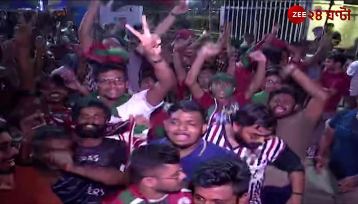 Zee 24 Ghanta captures Mohun Bagan fans cheering on Durands win