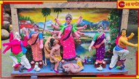 নিপুণ হাতে মুকুট থেকে গয়না, ১০ ইঞ্চি মিনি দুর্গায় তাক লাগাচ্ছেন জলপাইগুড়ির দেবাশিষ!