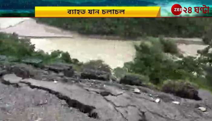 National Highway No 10 collapses in Kalimpong