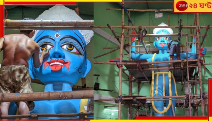 Kalipuja 2023: কলকাতার সবচেয়ে উঁচু কালী, মায়ের মৃত্যুশোক বুকে চেপেই আরেক মায়ের চক্ষুদান শিল্পীর!