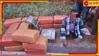১৫ লাখের ১৮০ কেজি গাঁজা, পিক আপ ভ্যানের ভিতর থরে থরে সাজানো প্যাকেট!