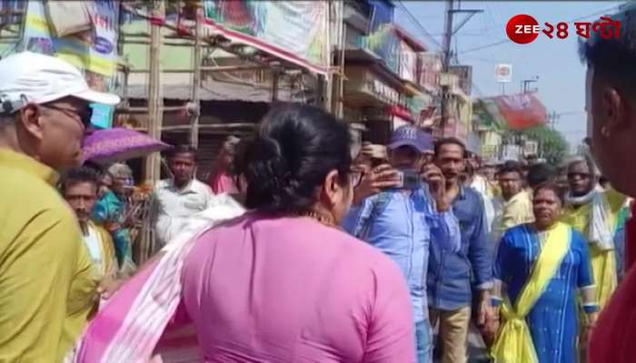 BJPs locket in Chuchura protest against Sandeshkhalis violence against women 