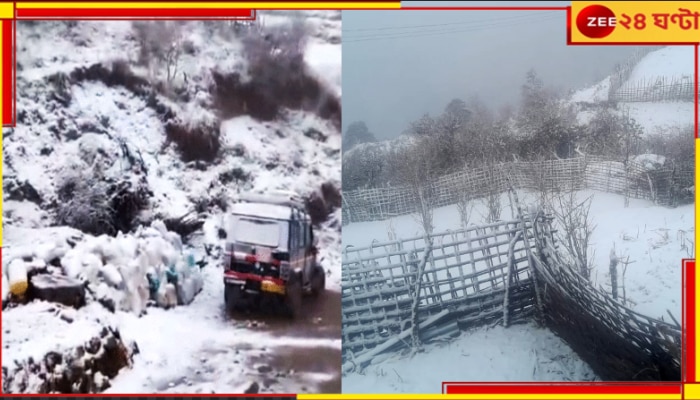 Sandakphu Snowfall: বসন্তে তুষারপাত সান্দাকফুতে! পারদ নামল দার্জিলিংয়েও