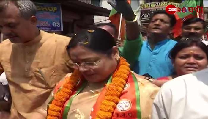 Debasree Chaudhuri campaigning for Loksabha election 2024
