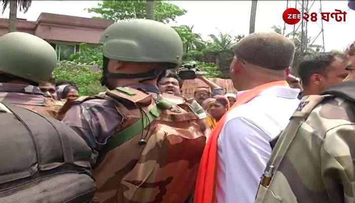 Violent protests around BJP candidate Abhijit Das in Diamond Harbour