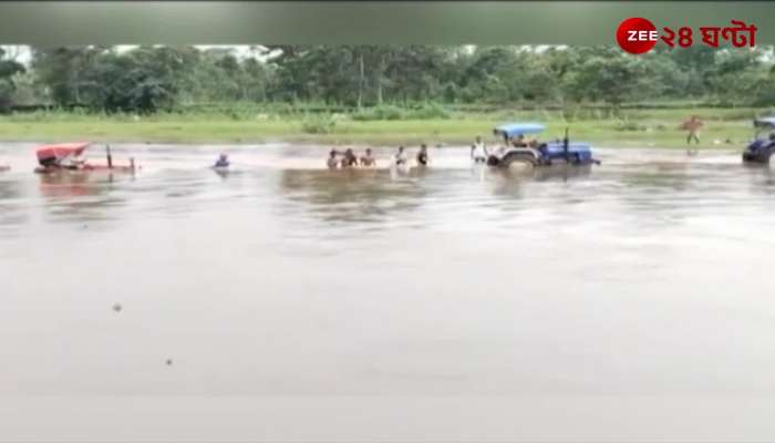 Tractor drowned in Kumlai river due to rain in the mountains